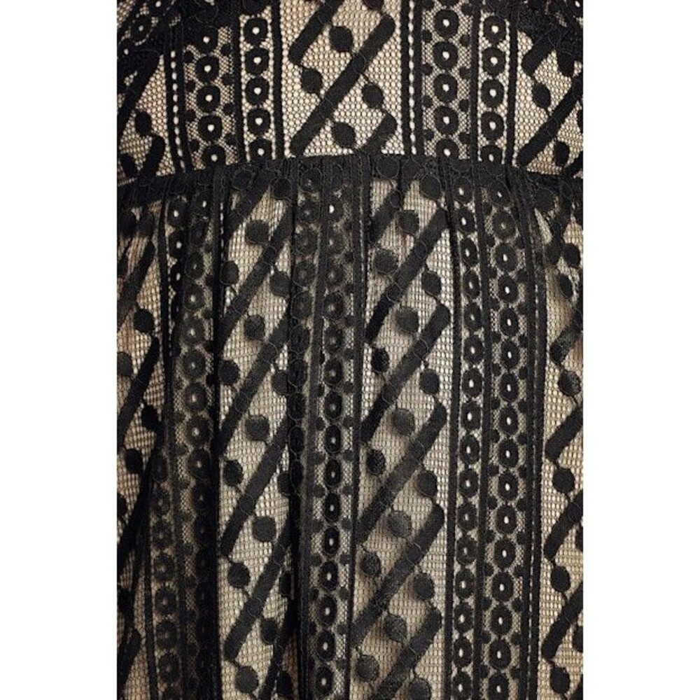 Lulus Eternal Affection black lace backless maxi dress Size M sleeveless stretch - Picture 4 of 12